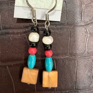Colorful Beaded Dangle Earrings